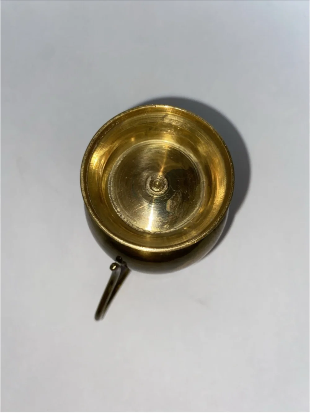 Vintage Heavy Brass Pitcher with Handle Made in India 4.5